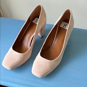 H by Halston Peachy/Pink Block Heel Pumps